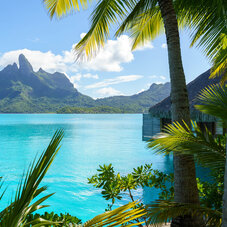 This is teh view of an overwater bunglaow