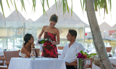 Spacifica Travel InterContinental Bora Bora Le Moana Couple Dining