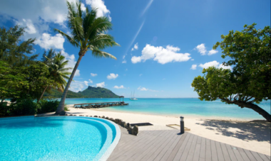 Pool and beach view