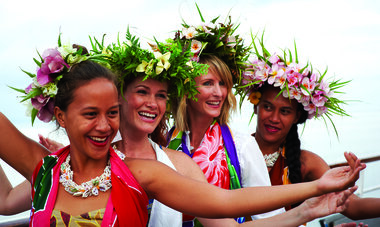 Tahitian Dancers onboard