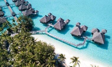 St. Regis Bora Bora overhead St. Regis Bora Bora