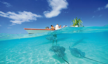 Spacifica Travel Manava Beach Resort and Spa Moorea Swimming with Stingrays