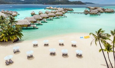 Spacifica Travel Le Bora Bora By Pearl Resorts Beach overlooking the ocean