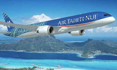 avion air tahiti nui en vol