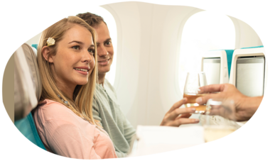 Test shape 2 Couple à bord d'air tahiti nui