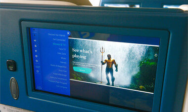 Air Tahiti Nui Inflight entertainment screen movies