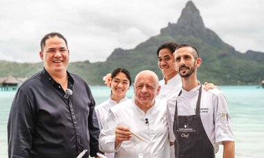 Plate signature - Article Reva Tahiti Multi-starred chef Thierry Marx and Tahitian chef Teao Maiarii