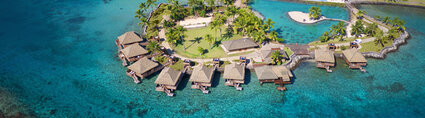 Aerial view of the Intercontinental Tahiti Resort and Spa